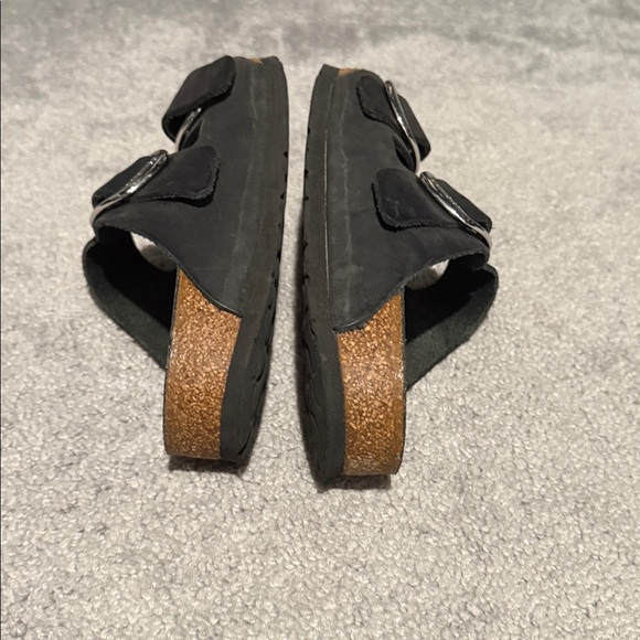 Birkenstock Black Sandals with Silver Buckles - Picture 4 of 6